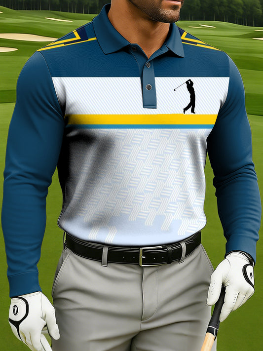 Men's Business-style Long-Sleeved Polo Shirt