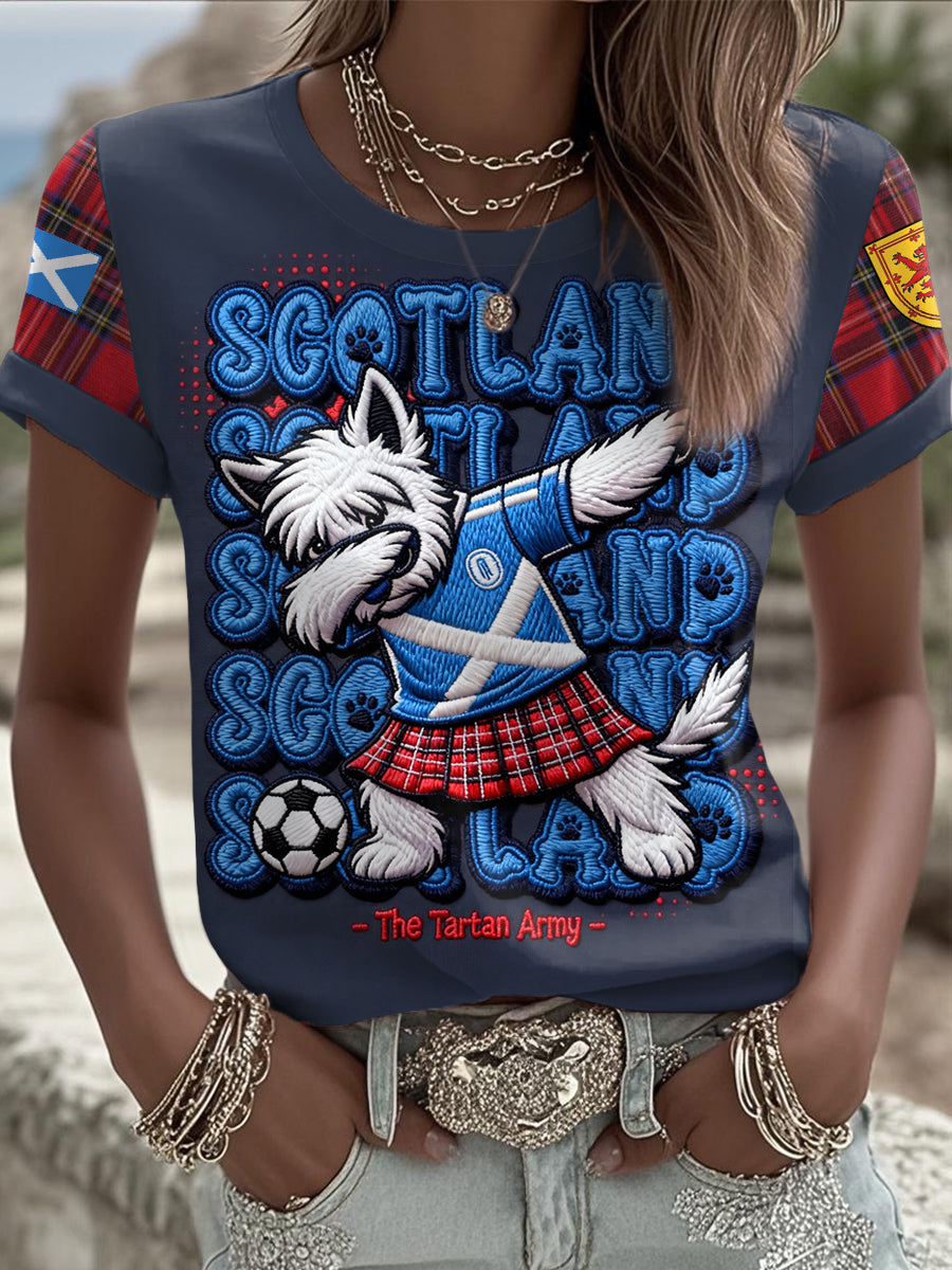 Women's Scotland We'll Be Coming 2026 Football Lover Printed T-shirt