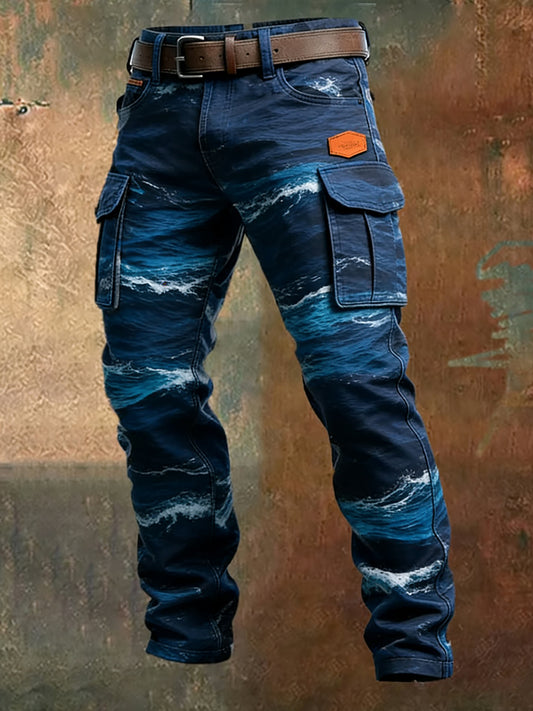 Men's Retro Business Style Casual Work Trousers