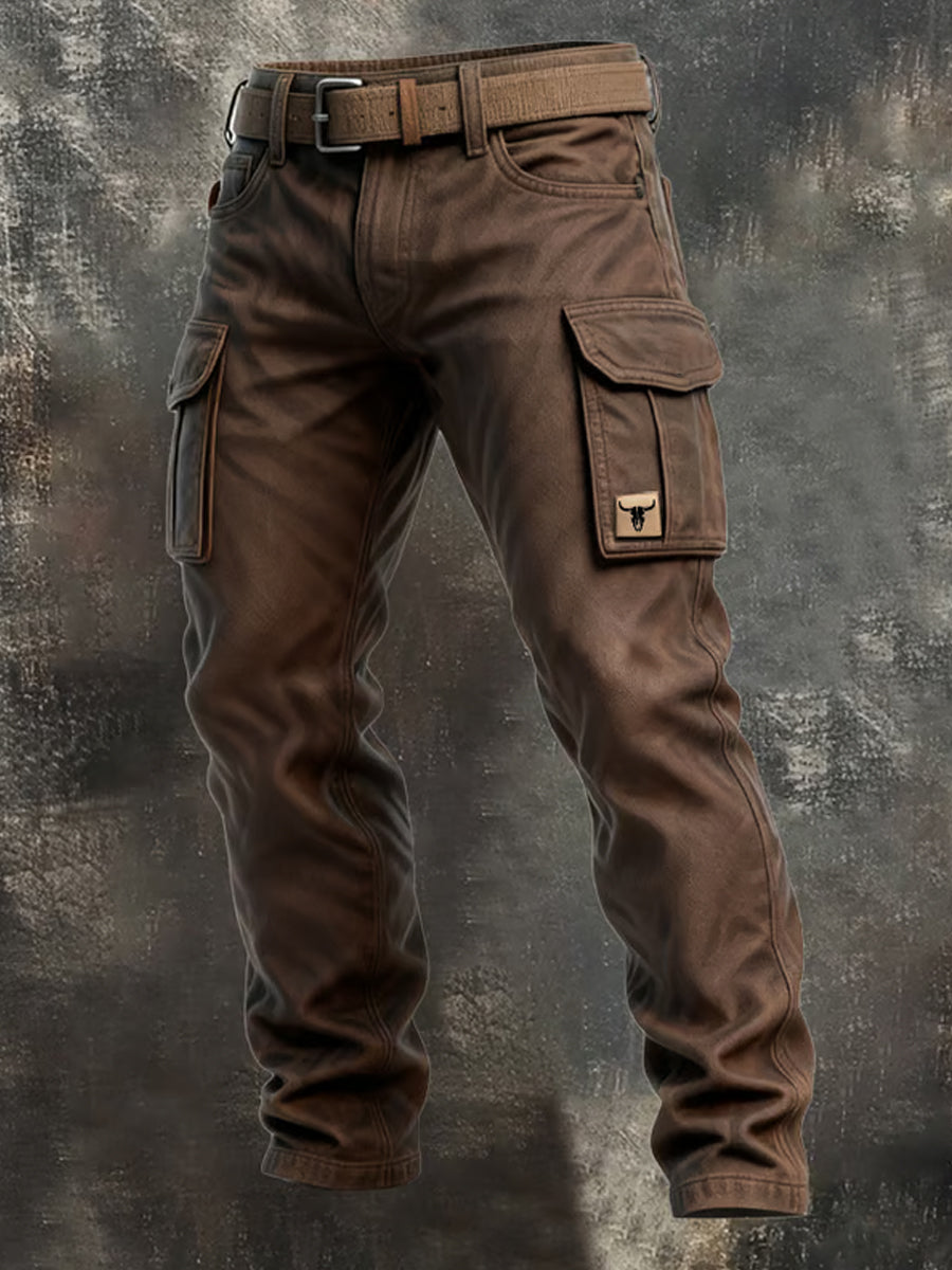 Men's Retro Business Style Casual Work Trousers
