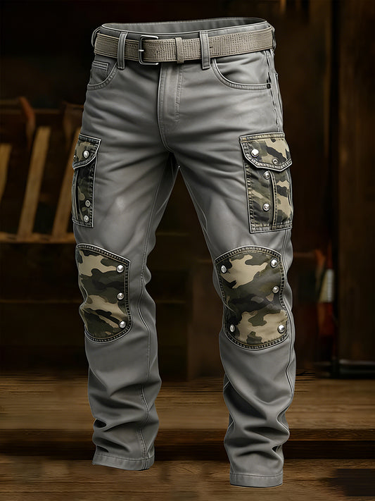 Men's Retro Business Style Casual Work Trousers