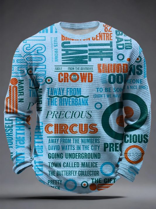 Men's UK Mods Music Lover Waffle Long Sleeve T-Shirt