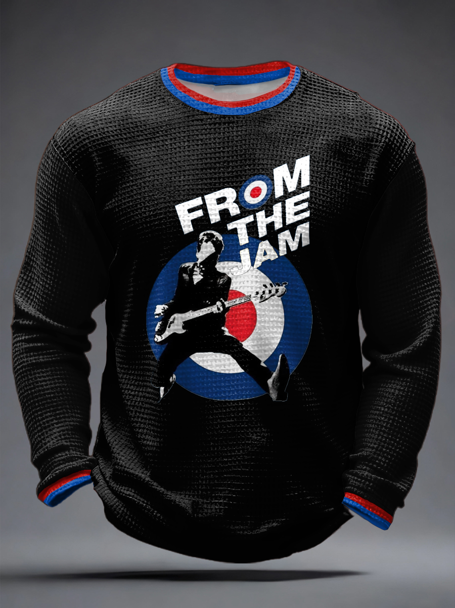 Men's UK Mods Music Lover Waffle Long Sleeve T-Shirt