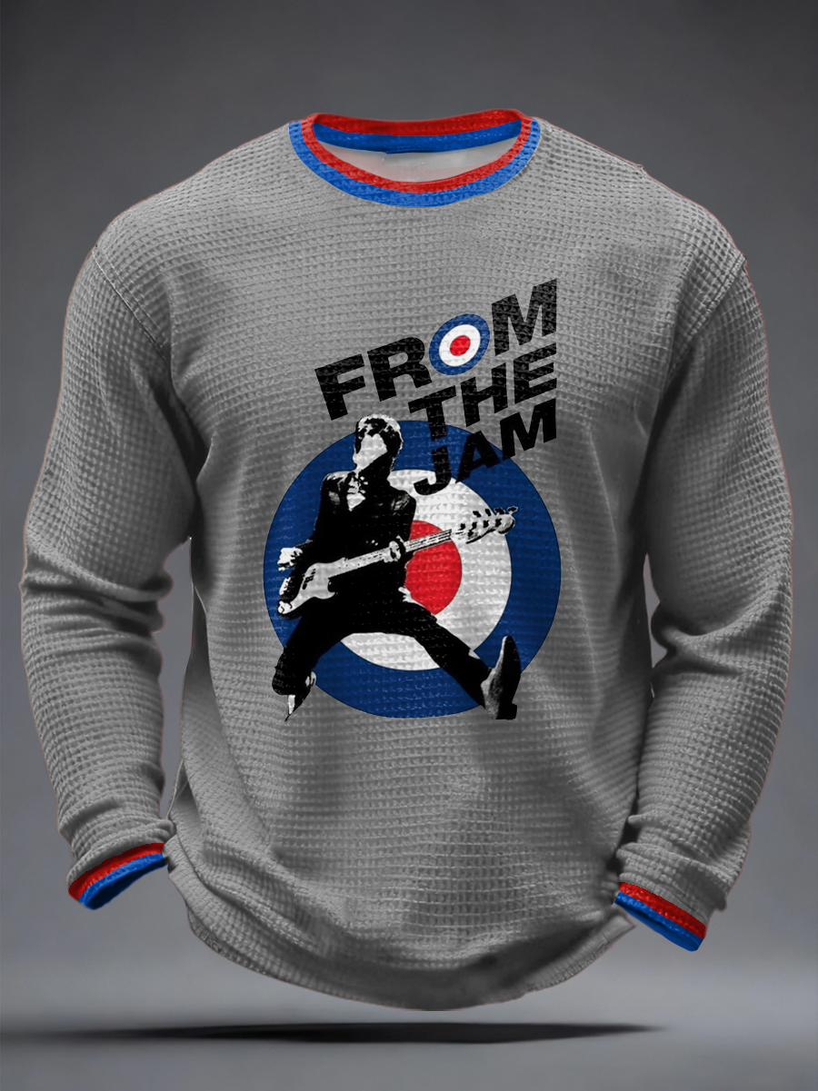Men's UK Mods Music Lover Waffle Long Sleeve T-Shirt