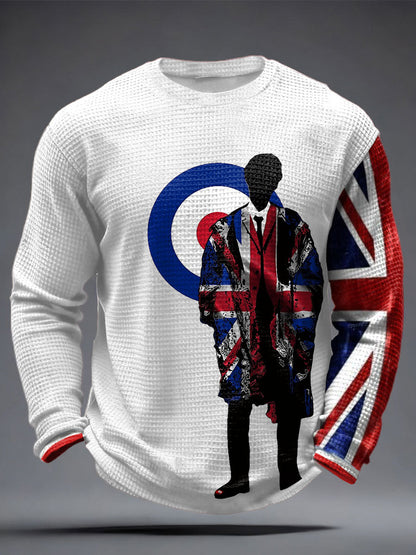 Men's UK Mods Music Lover Printed Waffle Tops