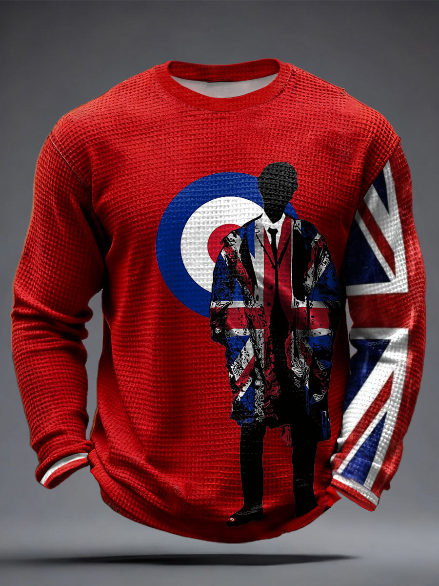 Men's UK Mods Music Lover Printed Waffle Tops