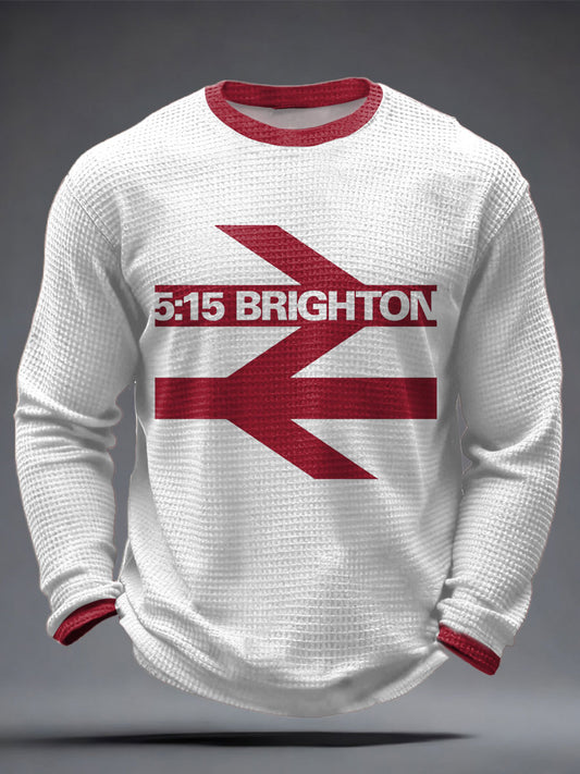 Men's UK Mod Music Lover Printed Waffle Tops