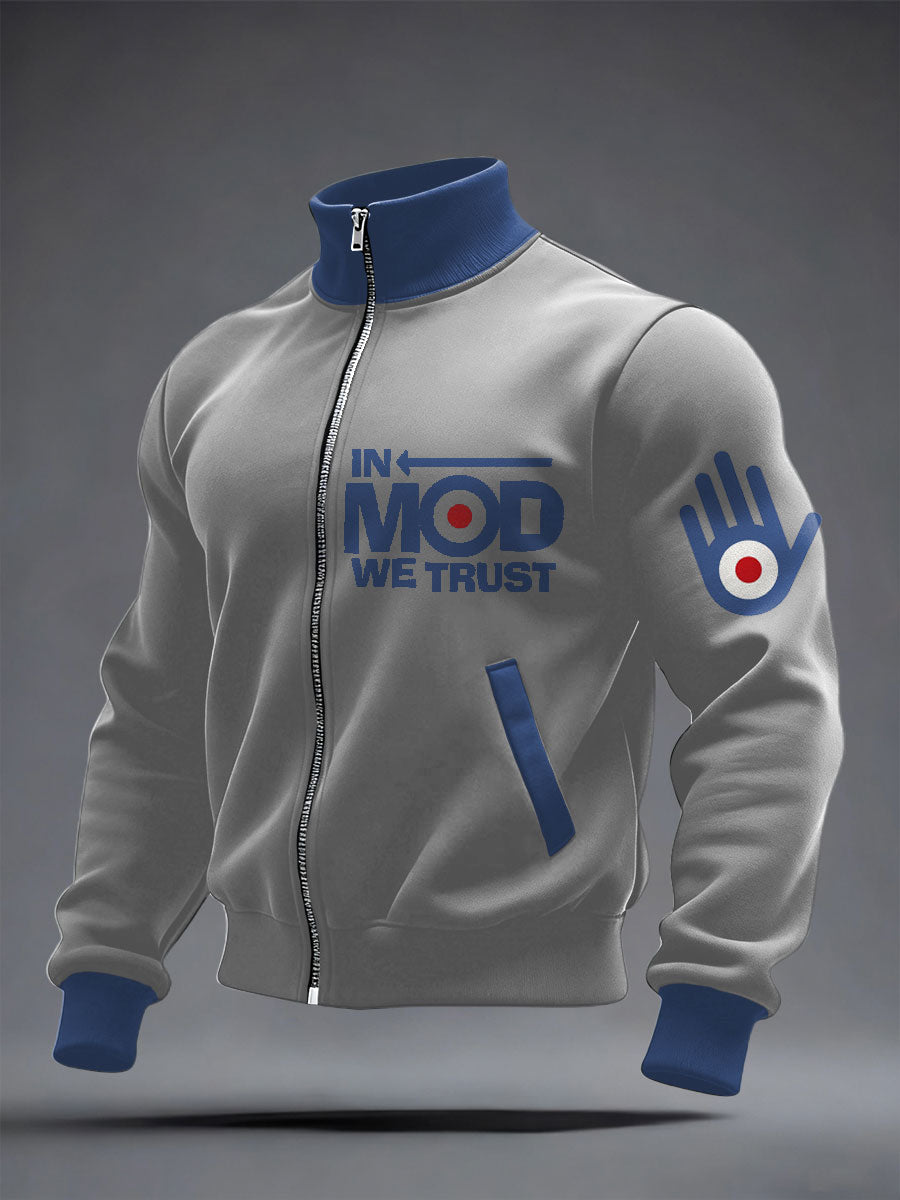 Men's Modfather UK Music Mods Lover Printed Coat