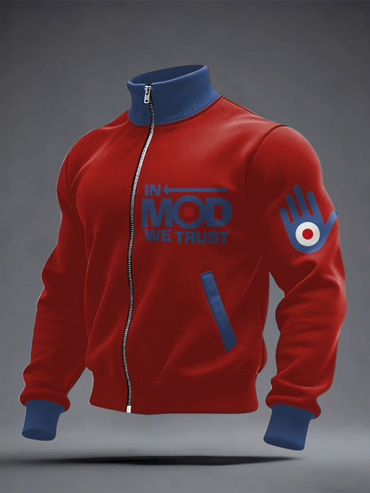 Men's Modfather UK Music Mods Lover Printed Coat