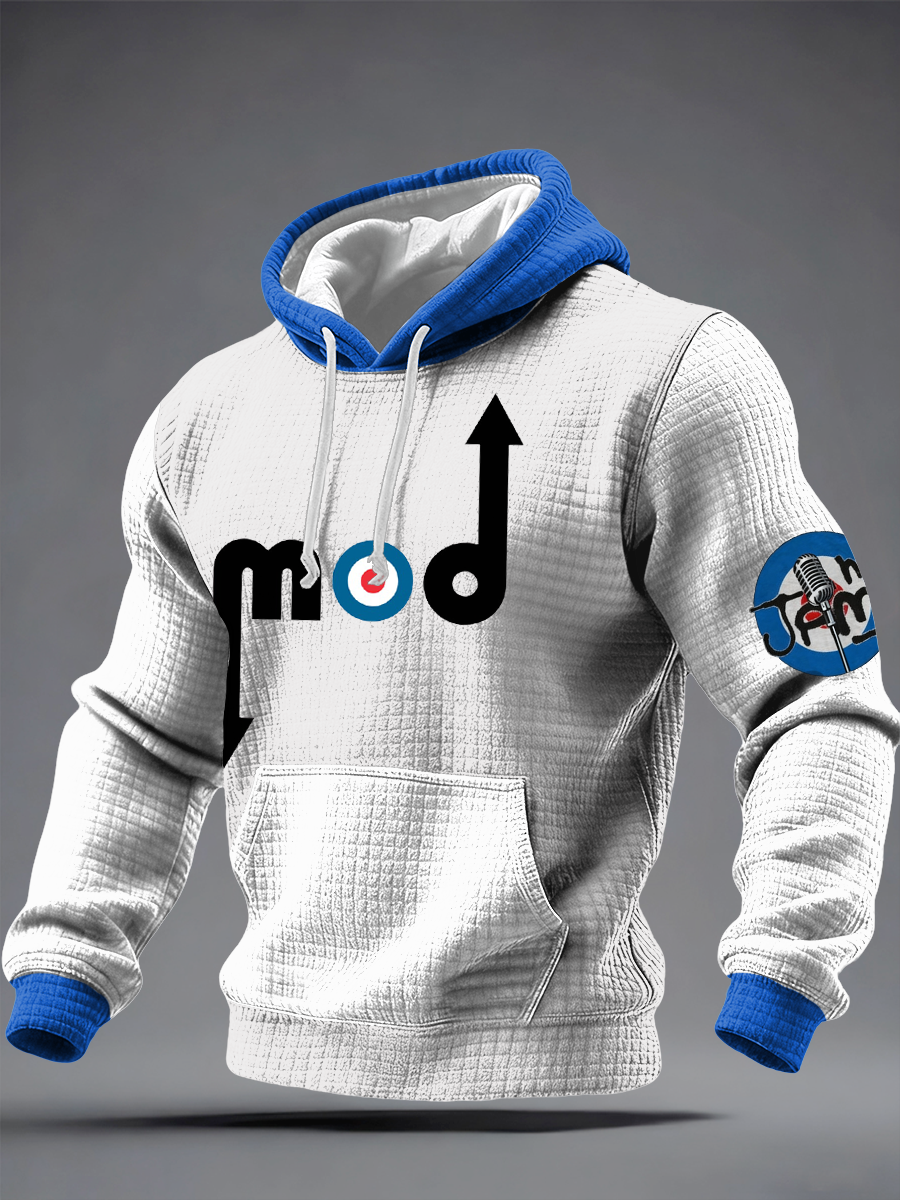 Men's The Mod The Jam Checkered Cotton Hoodie