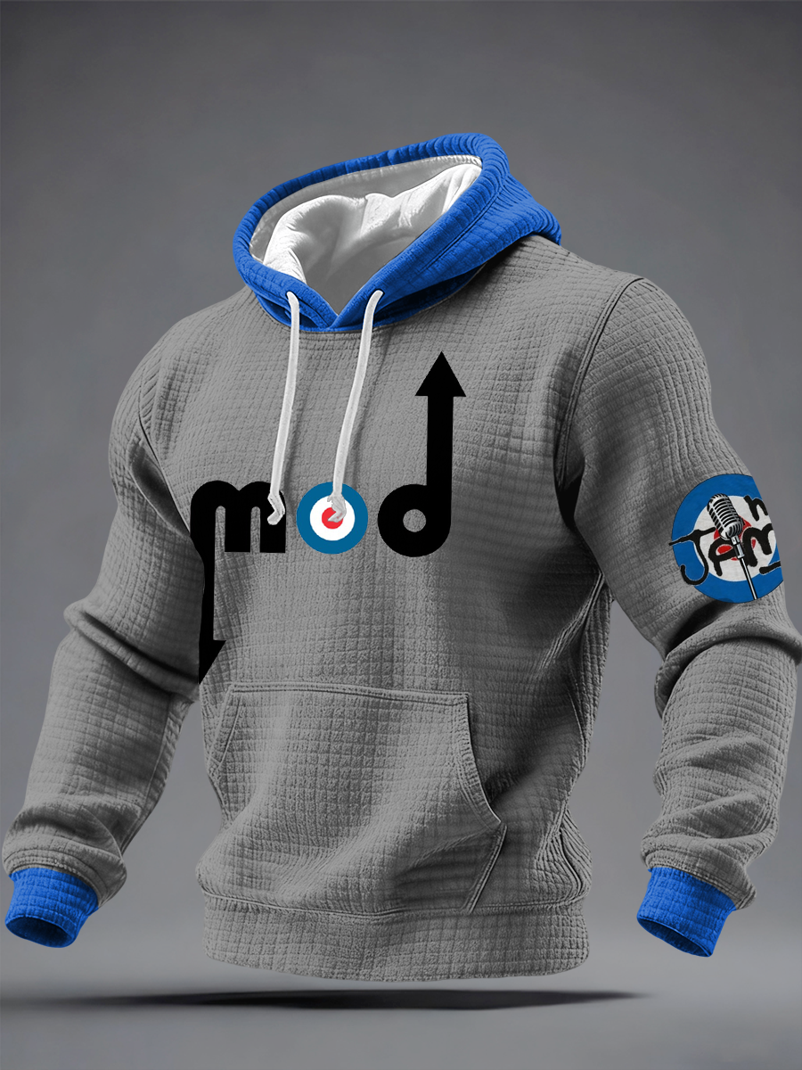 Men's The Mod The Jam Checkered Cotton Hoodie