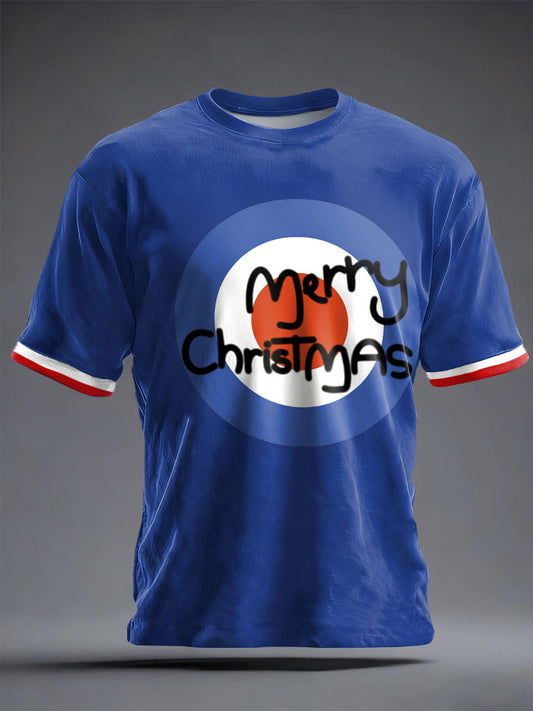 Unisex UK Mod Music Lover Christmas Printed T-shirt