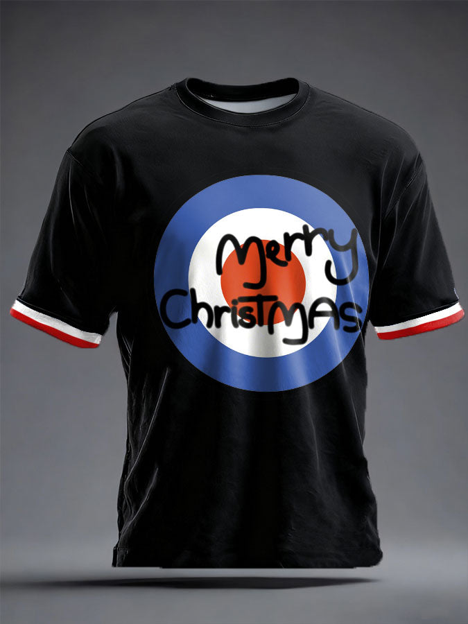 Unisex UK Mod Music Lover Christmas Printed T-shirt