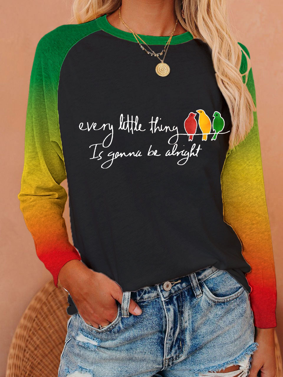Women's reggae long-sleeve T-shirt