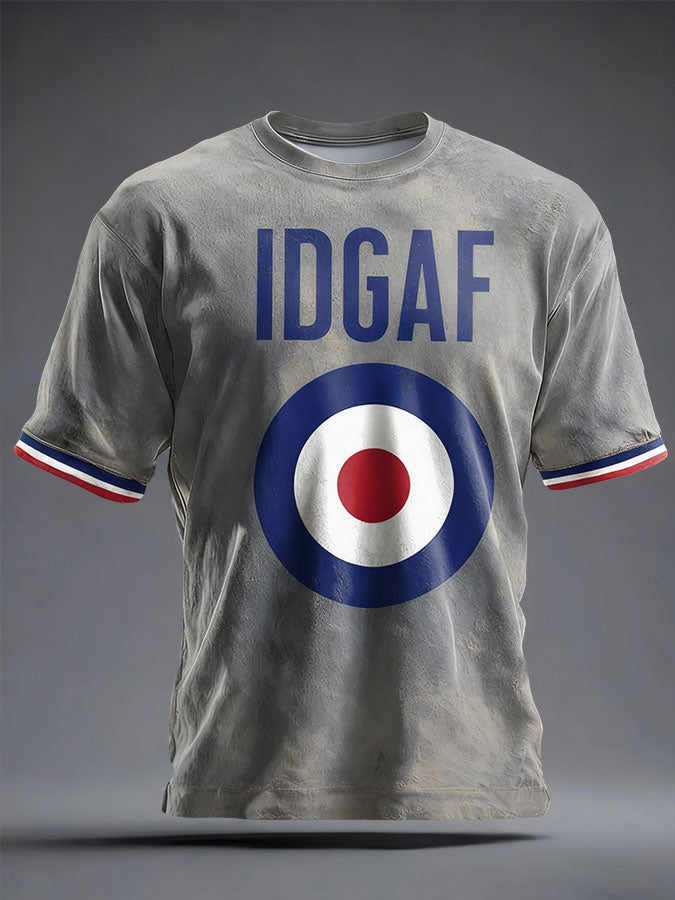 Unisex Funny IDGAF Mods Music Lover Printed T-shirt