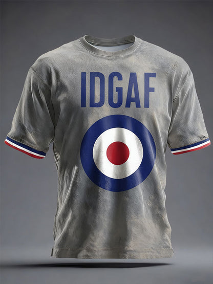 Unisex Funny IDGAF Mods Music Lover Printed T-shirt