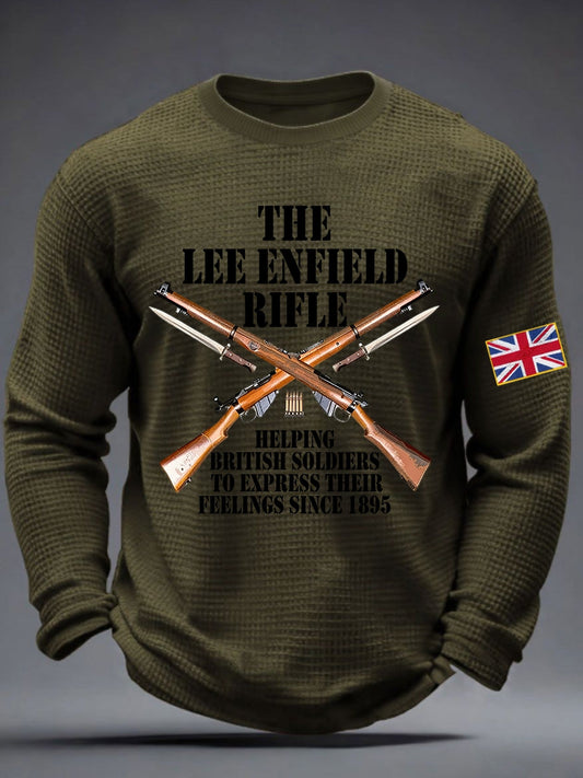 Men's The Lee-Enfield Rifle Waffle Long Sleeve T-Shirt