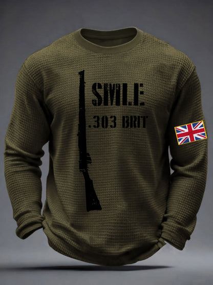 Men's Lee–Enfield SMLE -303 BRIT Waffle Long Sleeve T-Shirt