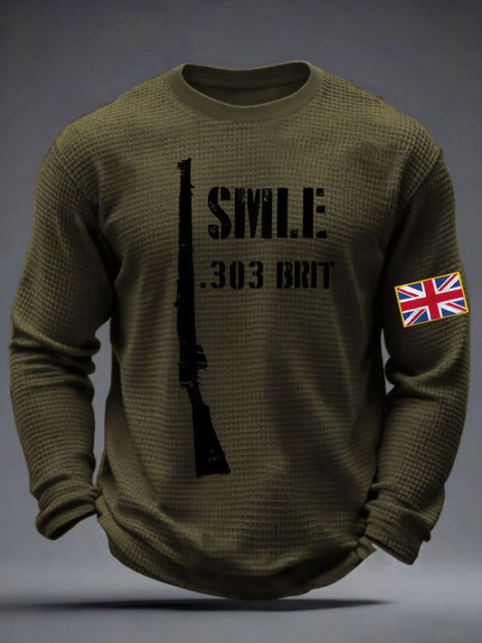 Men's Lee–Enfield SMLE -303 BRIT Waffle Long Sleeve T-Shirt