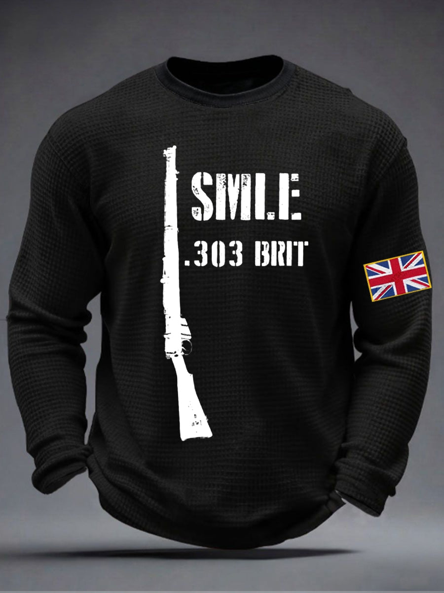 Men's Lee–Enfield SMLE -303 BRIT Waffle Long Sleeve T-Shirt