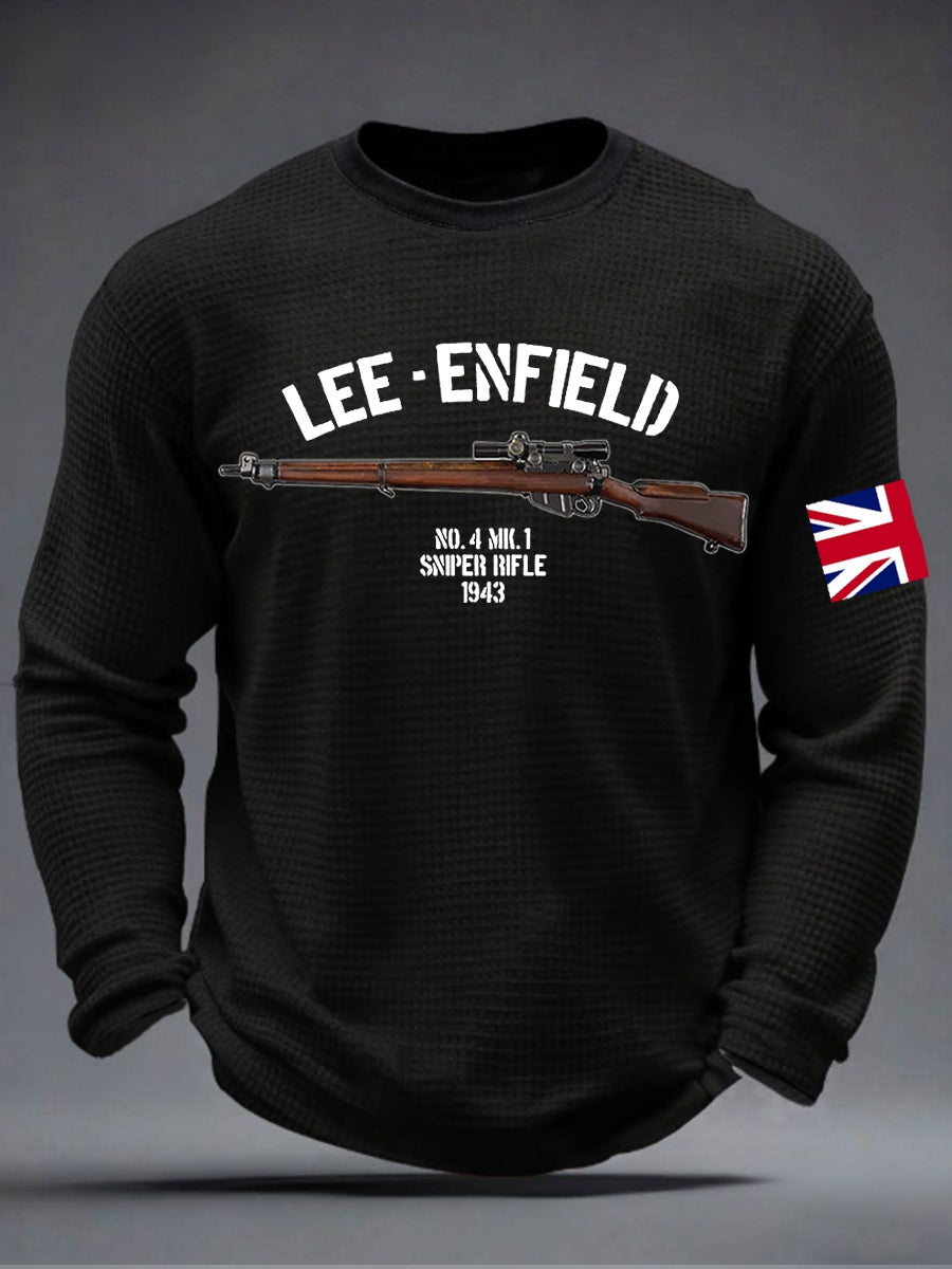 Men's The Lee-Enfield Rifle Waffle Long Sleeve T-Shirt