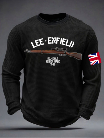 Men's The Lee-Enfield Rifle Waffle Long Sleeve T-Shirt
