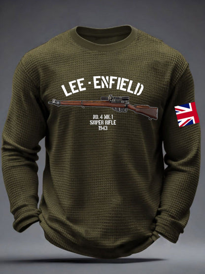 Men's The Lee-Enfield Rifle Waffle Long Sleeve T-Shirt
