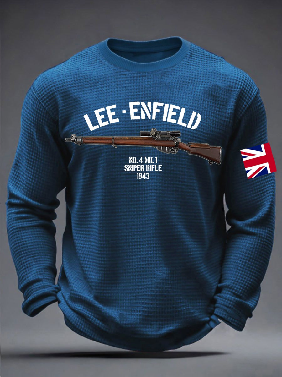 Men's The Lee-Enfield Rifle Waffle Long Sleeve T-Shirt