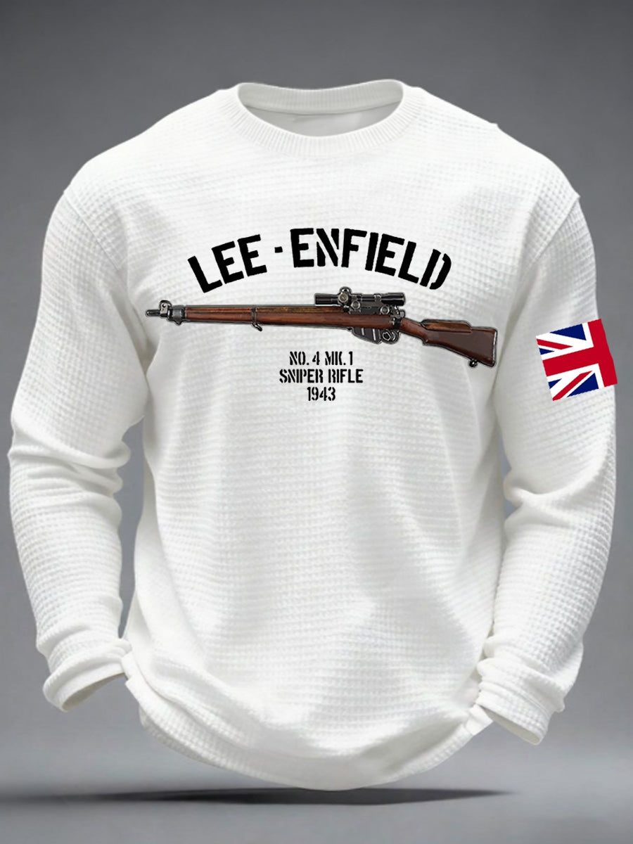 Men's The Lee-Enfield Rifle Waffle Long Sleeve T-Shirt