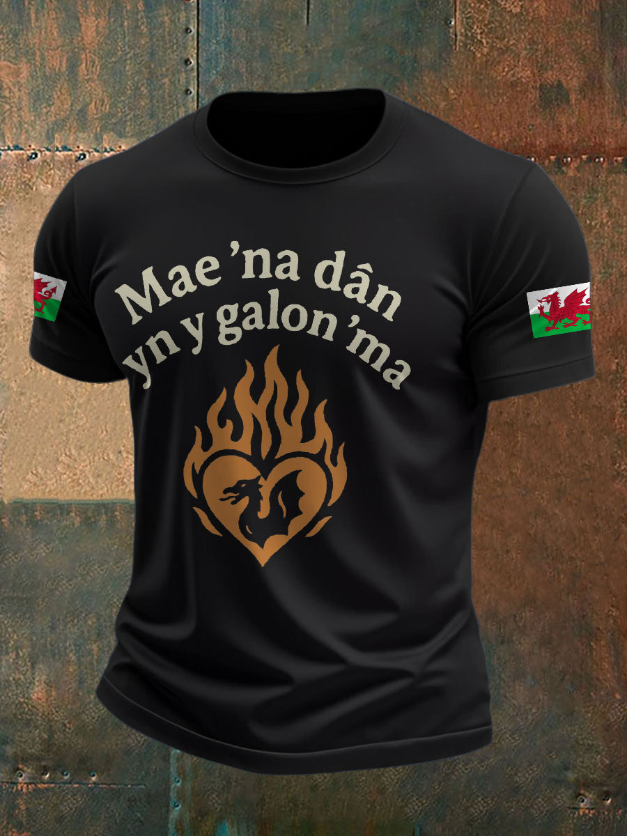 Men's Welsh Rugby Lover Printed T-shirt