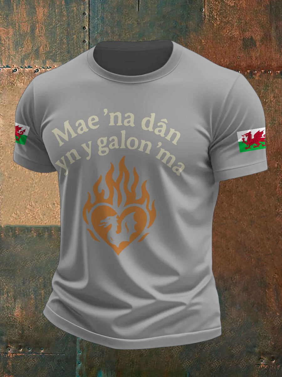 Men's Welsh Rugby Lover Printed T-shirt