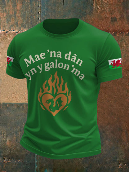 Men's Welsh Rugby Lover Printed T-shirt