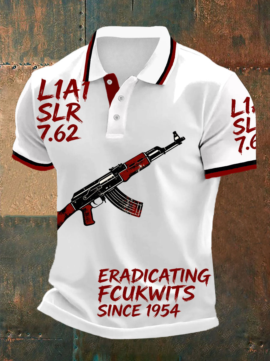Men's SLR Gun L1AL 7.62 Printed polo shirt