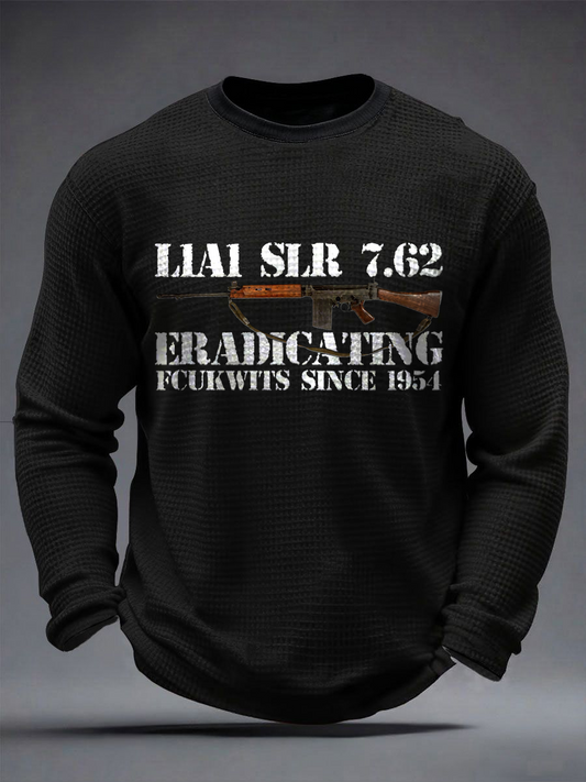 Men's SLR Gun L1AL 7.62 Printed Waffle Long Sleeve T-Shirt