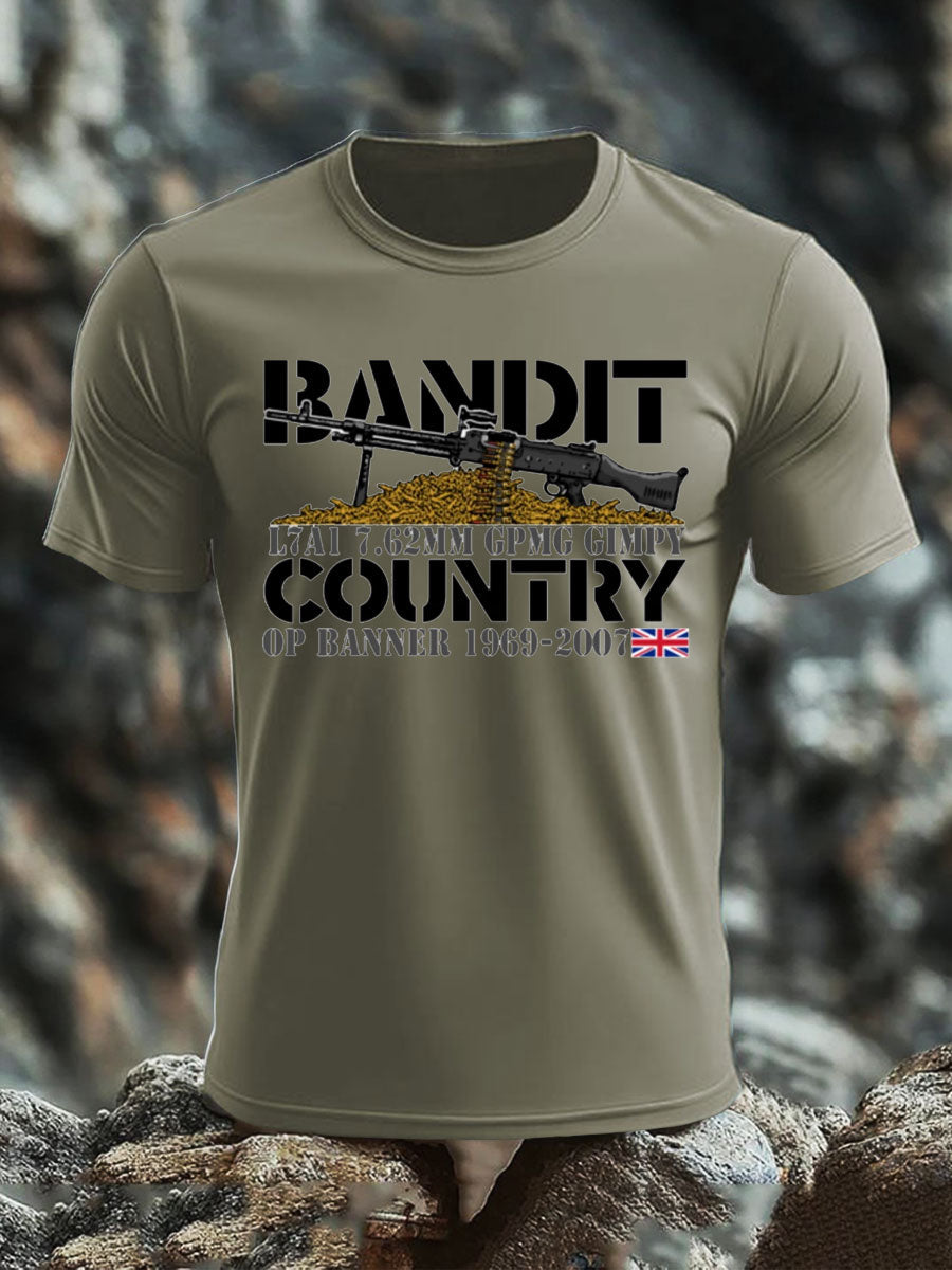 Men's L1AL 7.62 Printed imitation cotton short-sleeved T-shirt