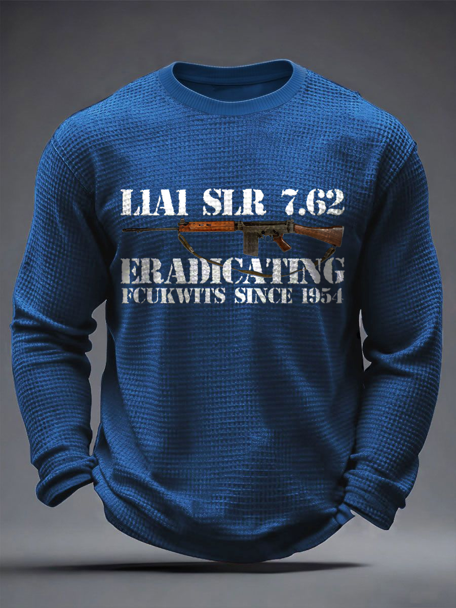 Men's SLR Gun L1AL 7.62 Printed Waffle Long Sleeve T-Shirt