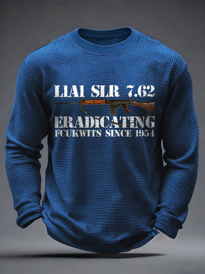 Men's SLR Gun L1AL 7.62 Printed Waffle Long Sleeve T-Shirt