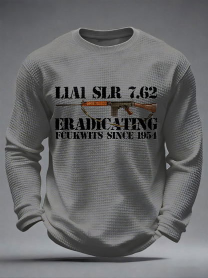 Men's SLR Gun L1AL 7.62 Printed Waffle Long Sleeve T-Shirt