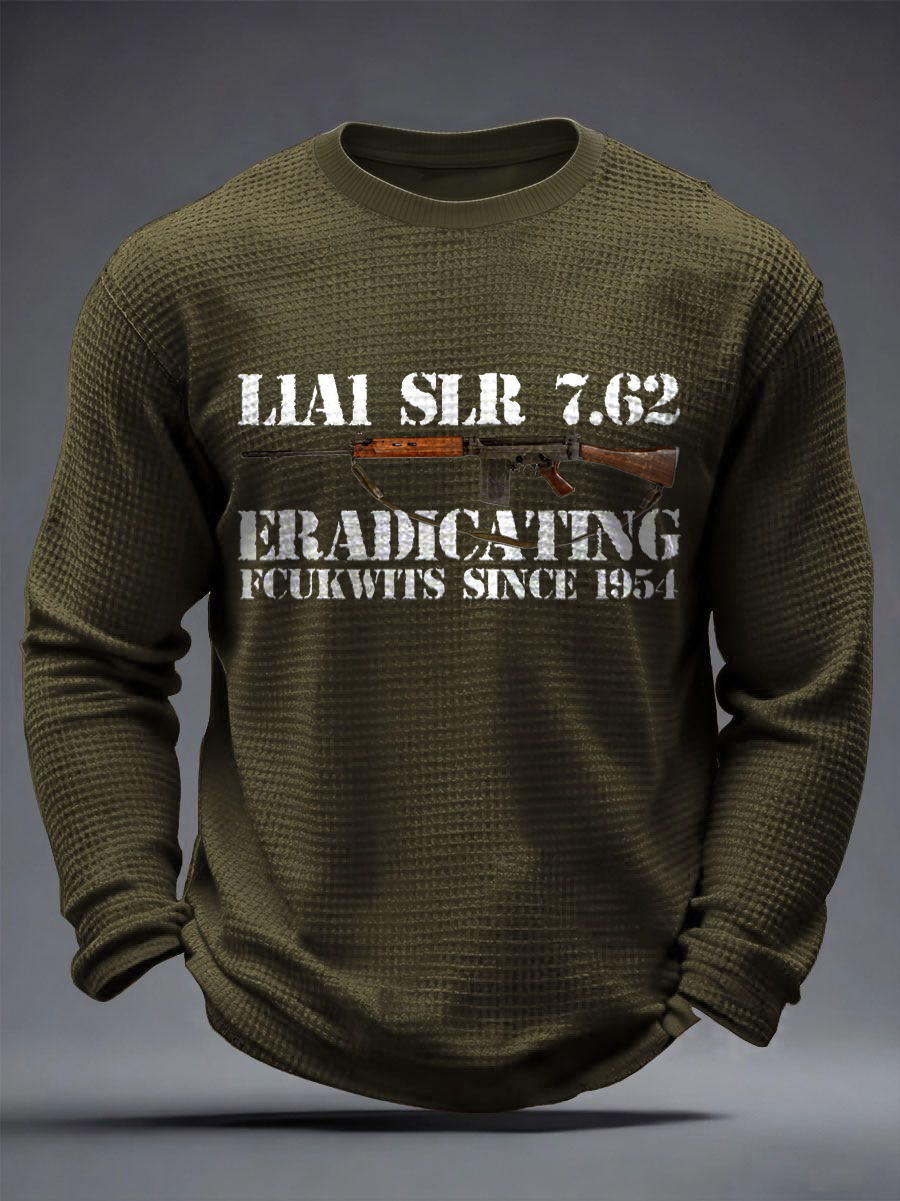 Men's SLR Gun L1AL 7.62 Printed Waffle Long Sleeve T-Shirt