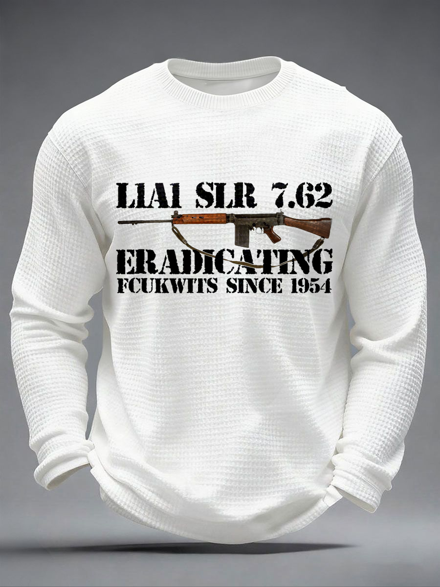 Men's SLR Gun L1AL 7.62 Printed Waffle Long Sleeve T-Shirt