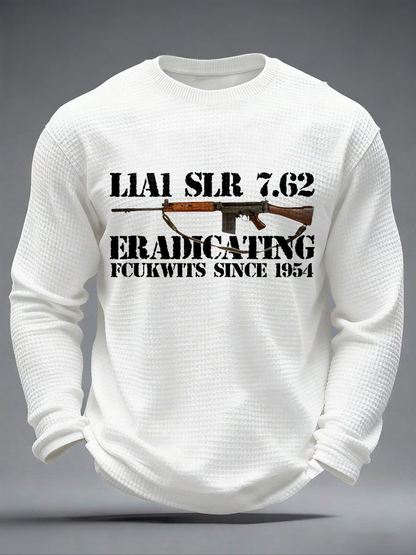 Men's SLR Gun L1AL 7.62 Printed Waffle Long Sleeve T-Shirt