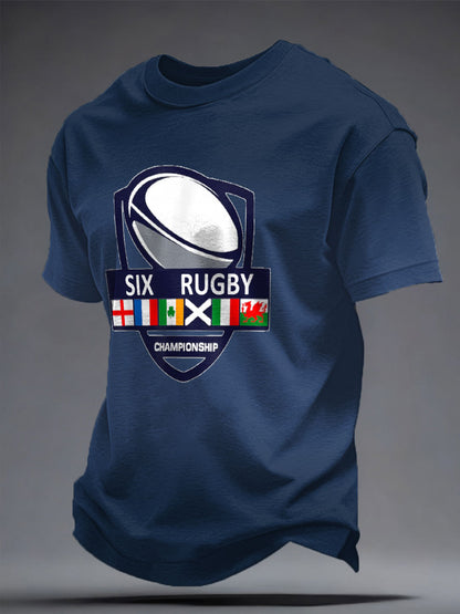 Men's Rugby Lover Game of Nations Printed T-shirt