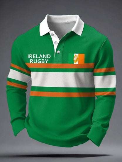 Men's Ireland Rugby Lover Printed Casual Tops