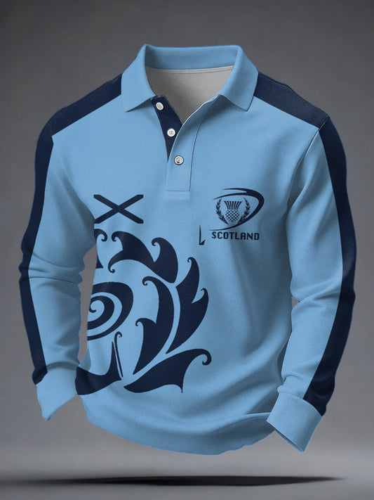 Men's Scotland Rugby Lover Printed Casual Tops