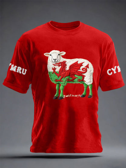 Men's Wales Welsh Rugby Lover Printed T-shirt