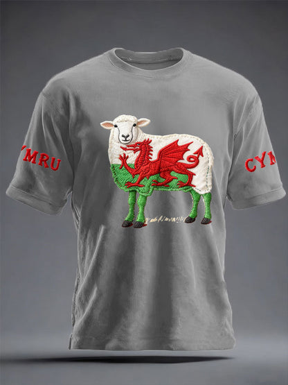 Men's Wales Welsh Rugby Lover Printed T-shirt