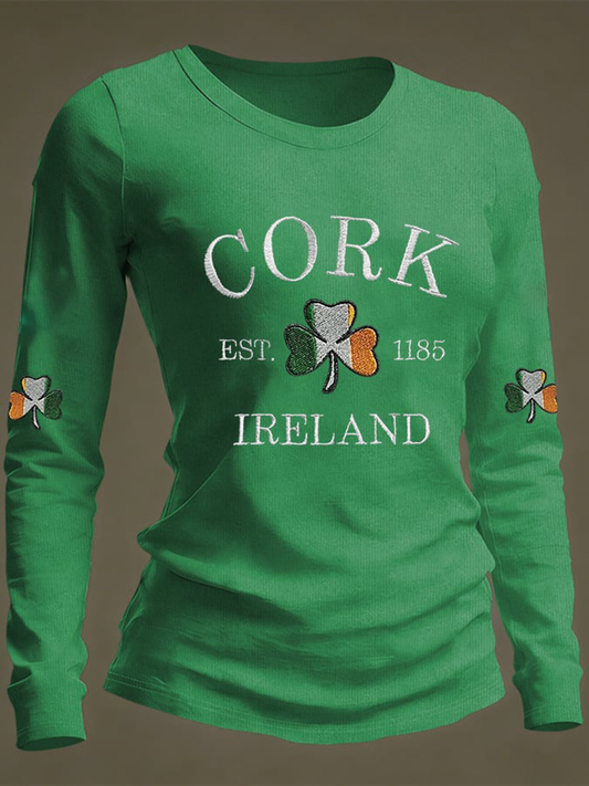 Women's Cork Ireland Round Neck Long Sleeve T-shirt