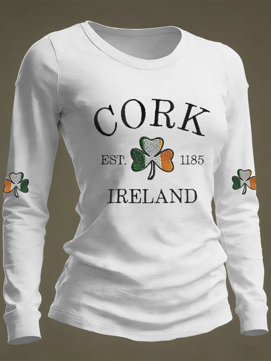 Women's Cork Ireland Round Neck Long Sleeve T-shirt