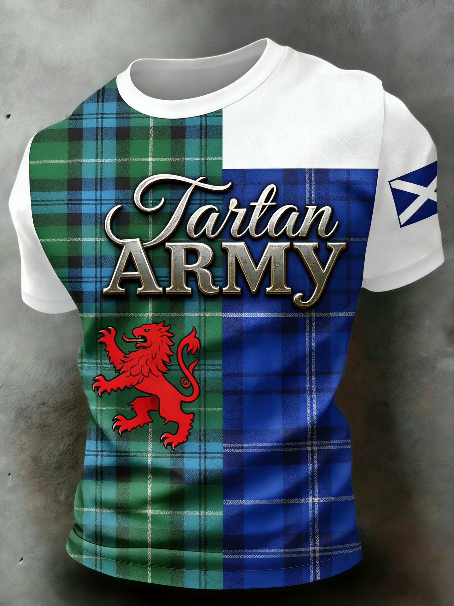 Unisex Scotland Football Lover Tartan Army Printed T-shirts