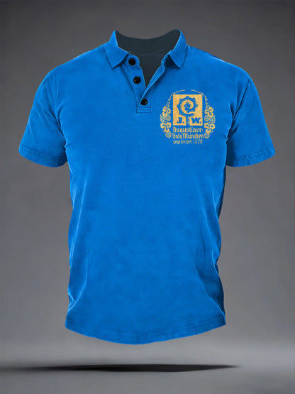 Herren-Bierliebhaber-Hemd mit kurzen Ärmeln